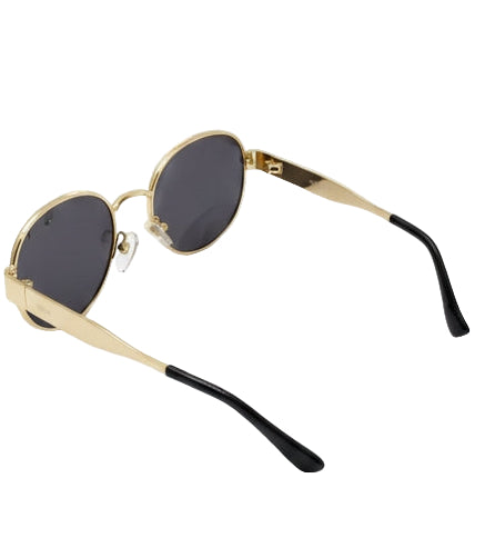 Retro Round Gold Frame Sunglasses - UV400 Protection