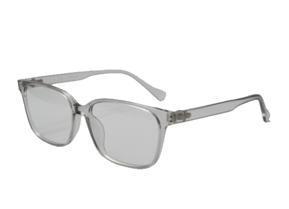 Unisex Clear Square Optical Frames | Transparent Acetate Prescription Glasses