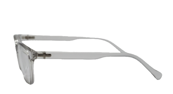 Unisex Clear Square Optical Frames | Transparent Acetate Prescription Glasses