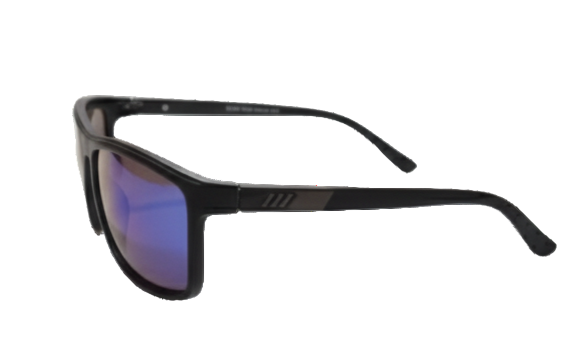Black Sports Wrap Sunglasses | Polarized Blue Mirror Lens UV400