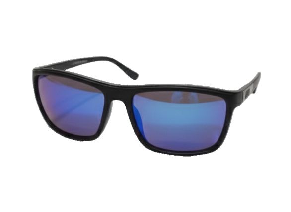 Black Sports Wrap Sunglasses | Polarized Blue Mirror Lens UV400
