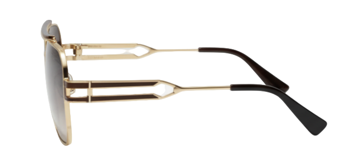 Luxury Gold Metal Hexagonal Navigator Sunglasses | Brown Gradient Lenses