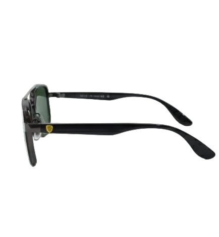 Geometric Hexagonal Navigator Sunglasses | Gunmetal Frame Green G-15 Lenses