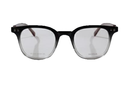 Classic Clear Optical Glasses | Round Frame with Woodgrain Arms